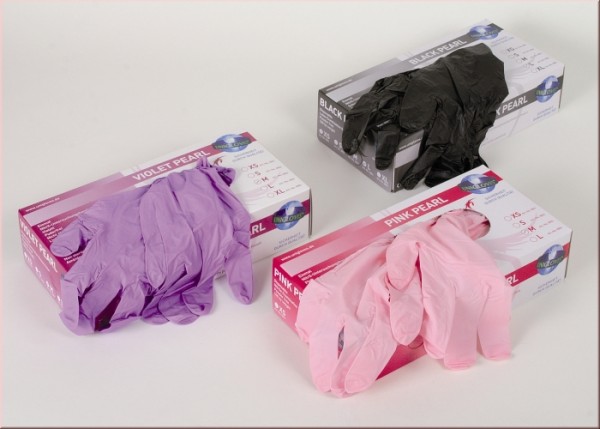 Unigloves Nitril Handschuh Pink Pearl 100 Stück Spenderbox L