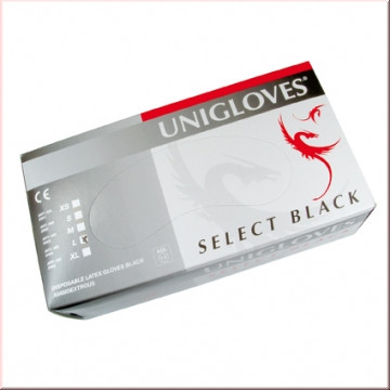 Unigloves Select Black Einweghandschuhe ungepudert