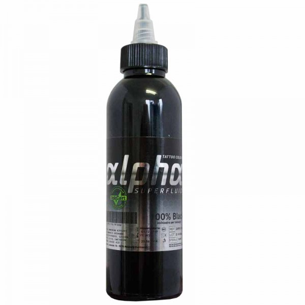 ALPHA superfluid 100% Black, 30 ml Tätowierfarbe